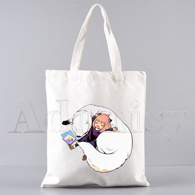 SPYFAMILY pircēju somas Iepirkumu soma SPY*FAMILY Tote Bag Plecu soma Audekla somas Lielas ietilpības koledžas rokassomiņa