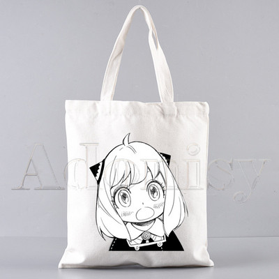 SPYFAMILY pircēju somas Iepirkumu soma SPY*FAMILY Tote Bag Plecu soma Audekla somas Lielas ietilpības koledžas rokassomiņa