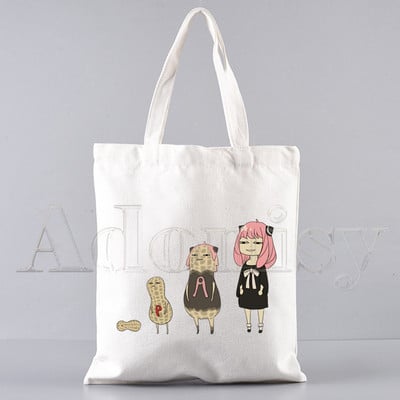 SPYFAMILY pircēju somas Iepirkumu soma SPY*FAMILY Tote Bag Plecu soma Audekla somas Lielas ietilpības koledžas rokassomiņa