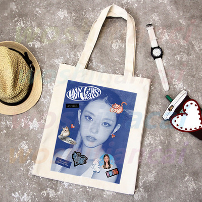 New Jeans Kpop shopping torbe u korejskom stilu Shopping Bag Bunny NewJeans Tote Bag Torba na rame Platnene torbe Velika studentska torba