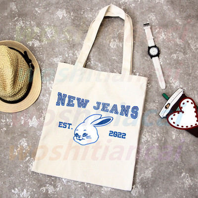 New Jeans Kpop shopping torbe u korejskom stilu Shopping Bag Bunny NewJeans Tote Bag Torba na rame Platnene torbe Velika studentska torba