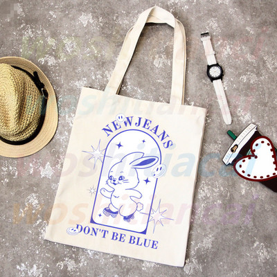 New Jeans Kpop shopping torbe u korejskom stilu Shopping Bag Bunny NewJeans Tote Bag Torba na rame Platnene torbe Velika studentska torba