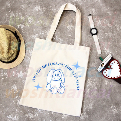 New Jeans Kpop shopping torbe u korejskom stilu Shopping Bag Bunny NewJeans Tote Bag Torba na rame Platnene torbe Velika studentska torba