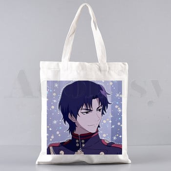 Anime Seraph of The End Hiiragi Shinoa Graphic Handbags Τσάντες ώμου Casual Shopping Girls Handbag Γυναικεία Κομψή τσάντα από καμβά