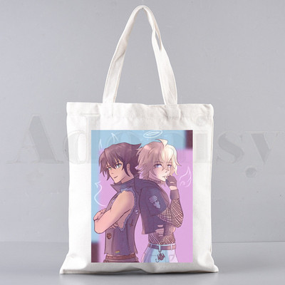 Anime Seraph of The End Hiiragi Shinoa Grafiskas rokassomas Plecu somas Ikdienas iepirkšanās Meiteņu rokassomas Sievietēm Eleganta audekla soma