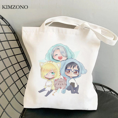 Yuri on Ice geantă de cumpărături bolsa shopper geantă de băcănie ecologică tote bolsas reutilizabile personalizate