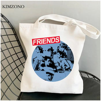 Friend TV τσάντα αγορών shopper bolso επαναχρησιμοποιήσιμη τσάντα οικολογικής γιούτας υφασμάτινη τσάντα από γιούτα sacolas