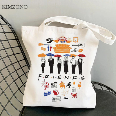 Friend Tv shopping bag shopper bolso višekratna eko jutena torba torba platnena jutena mreža sacolas