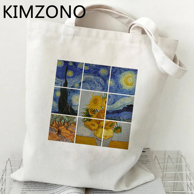 Van Gogh torba za kupovinu shopping shopper bolso platnena torba za namirnice od jute torba boodschappentas reciclaje net ecobag custom