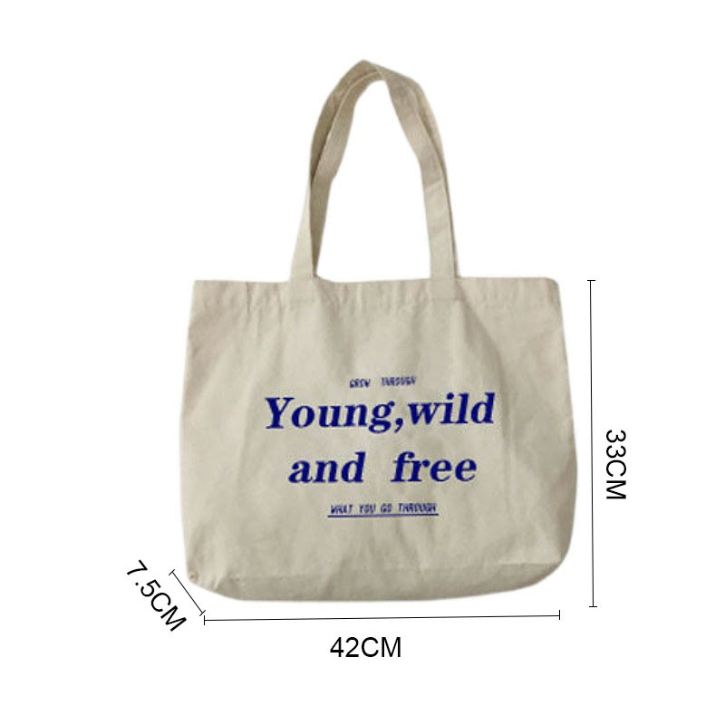 Τσάντα Shopper Canvas Canvas Tote Bag Aesthetic Ecobag Beastrs Τσάντες αγορών που δίνονται από ύφασμα Anime Λευκές τσάντες χειρός Kawaii