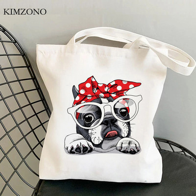Torba za kupnju francuskog buldoga bolsas de tela pamučna torba eco torba boodschappentas bolsas ecologicas jutena tkanina sac toile