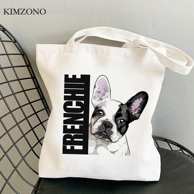 Torba za kupnju francuskog buldoga bolsas de tela pamučna torba eco torba boodschappentas bolsas ecologicas jutena tkanina sac toile