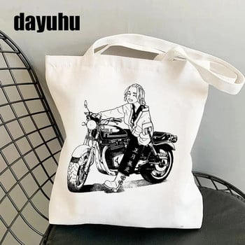 Manga Tokyo Revengers Τσάντα αγορών Γραφική Tote Gothic Τσάντα Shopper Γυναικεία πάνινη τσάντα ώμου Γυναικεία Ulzzang Eco Μεγάλης χωρητικότητας