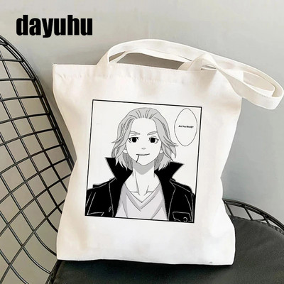 Manga Tokyo Revengers Τσάντα αγορών Γραφική Tote Gothic Τσάντα Shopper Γυναικεία πάνινη τσάντα ώμου Γυναικεία Ulzzang Eco Μεγάλης χωρητικότητας