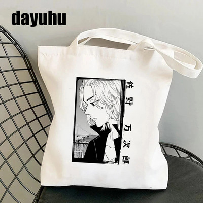 Manga Tokyo Revengers Τσάντα αγορών Γραφική Tote Gothic Τσάντα Shopper Γυναικεία πάνινη τσάντα ώμου Γυναικεία Ulzzang Eco Μεγάλης χωρητικότητας