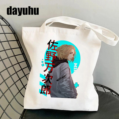 Manga Tokyo Revengers Τσάντα αγορών Γραφική Tote Gothic Τσάντα Shopper Γυναικεία πάνινη τσάντα ώμου Γυναικεία Ulzzang Eco Μεγάλης χωρητικότητας