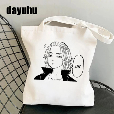 Manga Tokyo Revengers Τσάντα αγορών Γραφική Tote Gothic Τσάντα Shopper Γυναικεία πάνινη τσάντα ώμου Γυναικεία Ulzzang Eco Μεγάλης χωρητικότητας