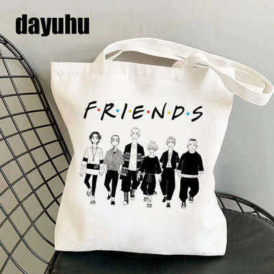 Manga Tokyo Revengers Τσάντα αγορών Γραφική Tote Gothic Τσάντα Shopper Γυναικεία πάνινη τσάντα ώμου Γυναικεία Ulzzang Eco Μεγάλης χωρητικότητας