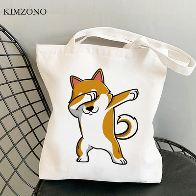 Shiba Inu torba za kupnju torba od jute torba za kupovinu eko bolsas de tela torba od tkanine neto sac cabas sacolas