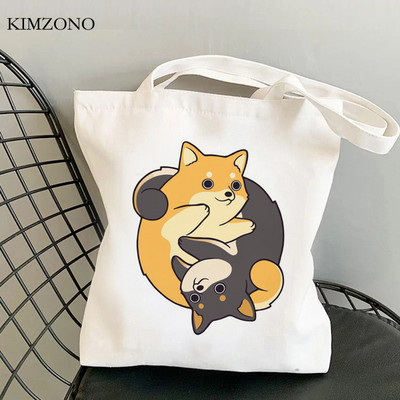 Shiba Inu torba za kupnju torba od jute torba za kupovinu eko bolsas de tela torba od tkanine neto sac cabas sacolas