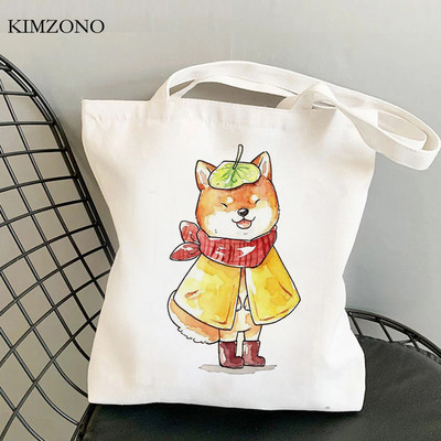 Shiba Inu torba za kupnju torba od jute torba za kupovinu eko bolsas de tela torba od tkanine neto sac cabas sacolas