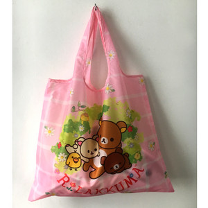 Slatki crtani medvjed Rilakkuma, velike sklopive torbe za kupovinu za višekratnu upotrebu, sklopiva torba za kupovinu, ekološka torba za kupovinu namirnica, ženska, dječja torba