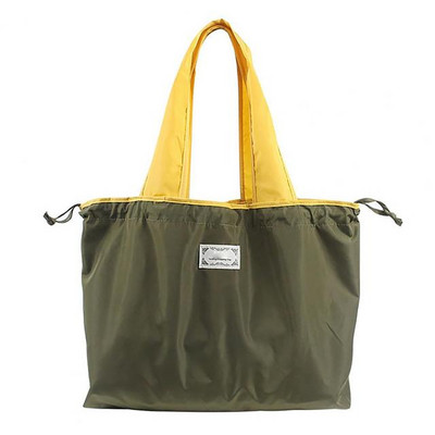 Επαναχρησιμοποιούμενες τσάντες αγορών για γυναικείες τσάντες παντοπωλείου Πτυσσόμενη Oxford υφασμάτινη τσάντα ώμου με κορδόνι Τσάντα παντοπωλείου Τσάντα αποθήκευσης αγορών