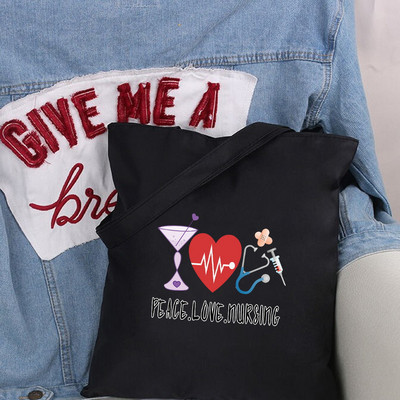 Γυναικείες τσάντες από καμβά Shoppers Τσάντα αγορών Τσάντα ώμου Nurse Handbags Υφασμάτινη τσάντα Παντοπωλείο Οικολογικές τσάντες Μεγάλες τσάντες για γυναίκες Τσάντες tote