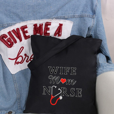 Γυναικείες τσάντες από καμβά Shoppers Τσάντα αγορών Τσάντα ώμου Nurse Handbags Υφασμάτινη τσάντα Παντοπωλείο Οικολογικές τσάντες Μεγάλες τσάντες για γυναίκες Τσάντες tote