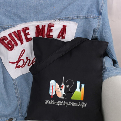 Γυναικείες τσάντες από καμβά Shoppers Τσάντα αγορών Τσάντα ώμου Nurse Handbags Υφασμάτινη τσάντα Παντοπωλείο Οικολογικές τσάντες Μεγάλες τσάντες για γυναίκες Τσάντες tote