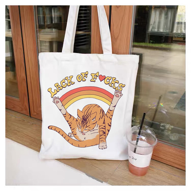 Ženske torbe za kupovinu Cute Cat Cartoons Pattern Series Eko Shopper Torba na rame Modna ručna torba sa smiješnim printom Platnena velika torba