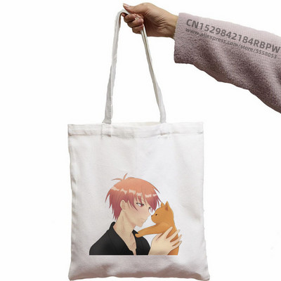 Košara s voćem Kyo Sohma Shopping Bag Shopper Eco Kawaii Japan Anime Cartoon Canvas Shopper Bolsas De Tela Bag Shopping