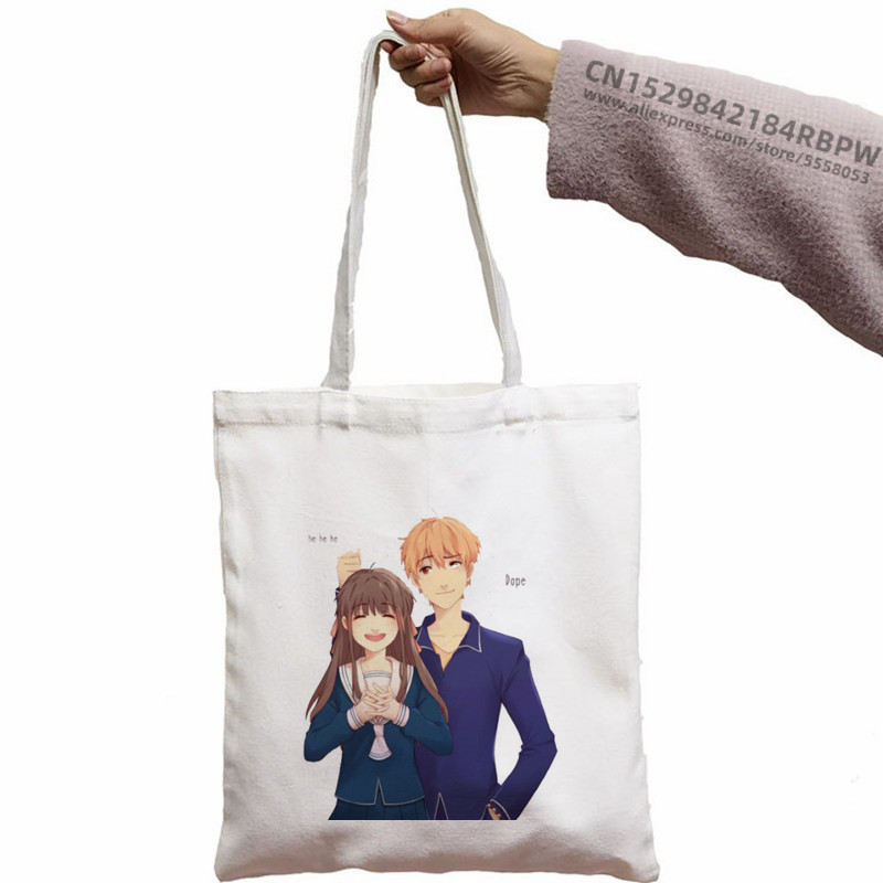 Košara s voćem Kyo Sohma Shopping Bag Shopper Eco Kawaii Japan Anime Cartoon Canvas Shopper Bolsas De Tela Bag Shopping