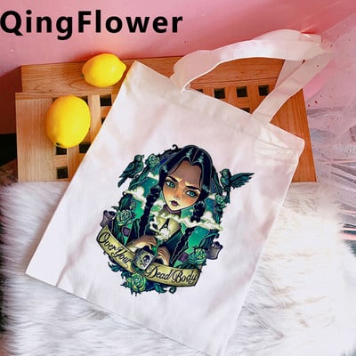 Wednesday Addams torba za kupnju trgovina bolsa torba za recikliranje platnena torba za kupnju torba za kupnju string ecobag tote jute cabas