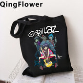 Geantă de cumpărături Gorillaz geantă ecologică de reciclare bolso tote bolsa geantă reutilizabilă burse ecologice țesute boodschappentas grab