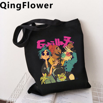 Пазарска чанта Gorillaz Еко чанта за рециклиране bolso tote bolsa чанта за многократна употреба bolsas ecologicas тъкан плат boodschappentas grab