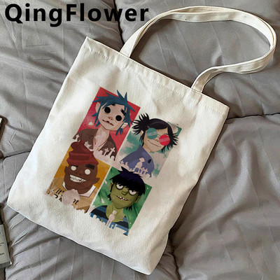 Geantă de cumpărături Gorillaz geantă ecologică de reciclare bolso tote bolsa geantă reutilizabilă burse ecologice țesute boodschappentas grab