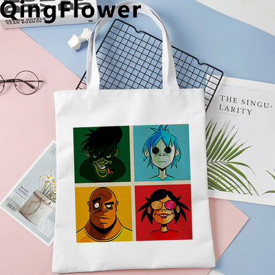 Geantă de cumpărături Gorillaz geantă ecologică de reciclare bolso tote bolsa geantă reutilizabilă burse ecologice țesute boodschappentas grab