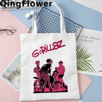 Geantă de cumpărături Gorillaz geantă ecologică de reciclare bolso tote bolsa geantă reutilizabilă burse ecologice țesute boodschappentas grab