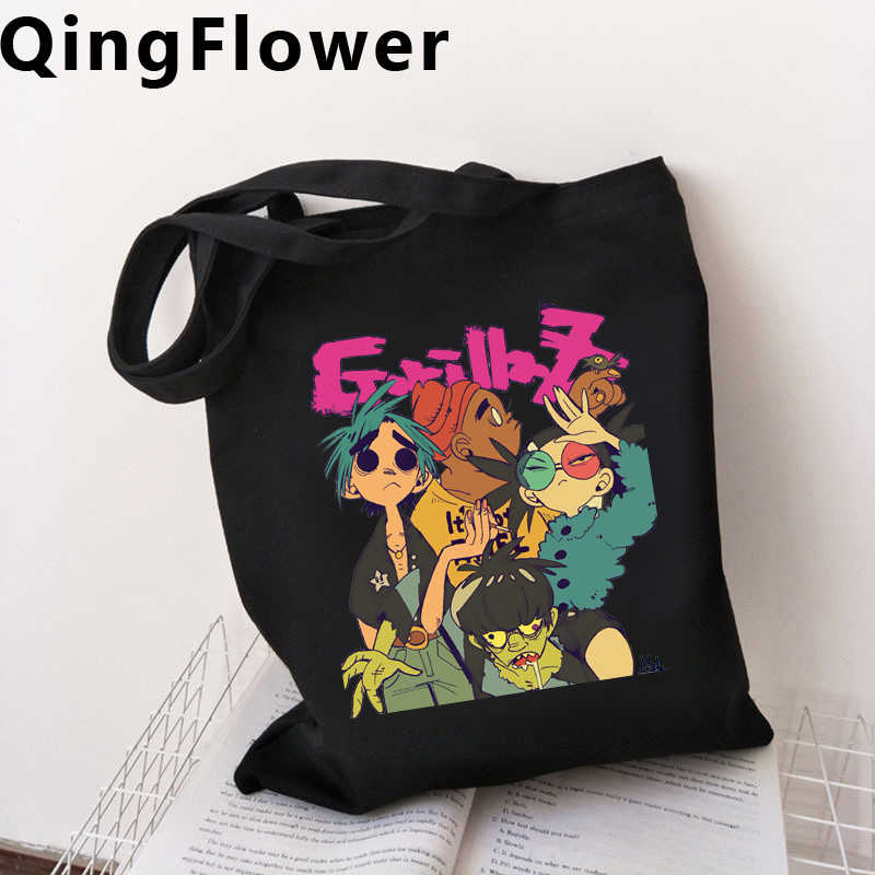 Geantă de cumpărături Gorillaz geantă ecologică de reciclare bolso tote bolsa geantă reutilizabilă burse ecologice țesute boodschappentas grab
