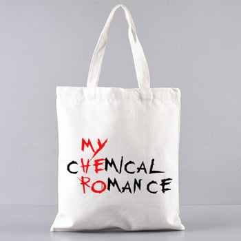 My Chemical Romance Mcr Dead Femme Cartoon Τσάντες Τσάντες ώμου Casual Shopping Girls Handbag Γυναικεία Κομψή τσάντα από καμβά