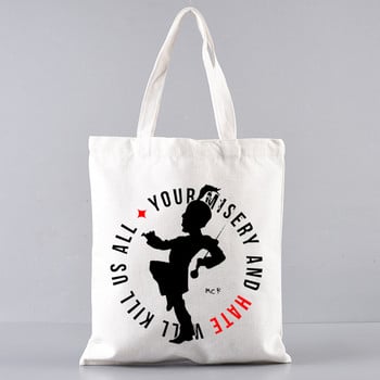 My Chemical Romance Mcr Dead Femme Cartoon Τσάντες Τσάντες ώμου Casual Shopping Girls Handbag Γυναικεία Κομψή τσάντα από καμβά