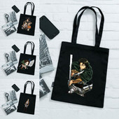 Velika torba Ženska torba Torbe za kupnju Attack on Titan Canvas Shopper Modni pokloni od tkanine za učiteljice Dizajnerske torbice