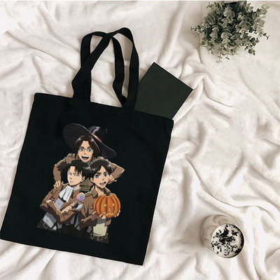 Velika torba Ženska torba Torbe za kupnju Attack on Titan Canvas Shopper Modni pokloni od tkanine za učiteljice Dizajnerske torbice