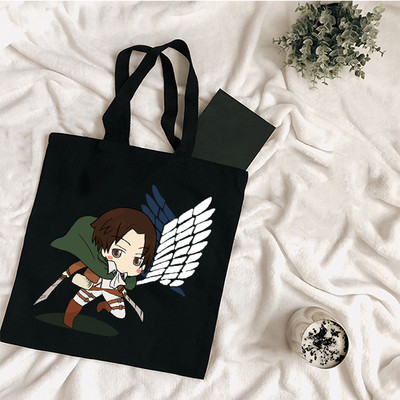 Velika torba Ženska torba Torbe za kupnju Attack on Titan Canvas Shopper Modni pokloni od tkanine za učiteljice Dizajnerske torbice