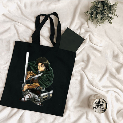 Velika torba Ženska torba Torbe za kupnju Attack on Titan Canvas Shopper Modni pokloni od tkanine za učiteljice Dizajnerske torbice
