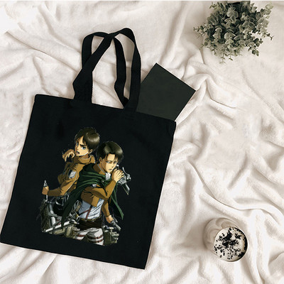 Velika torba Ženska torba Torbe za kupnju Attack on Titan Canvas Shopper Modni pokloni od tkanine za učiteljice Dizajnerske torbice
