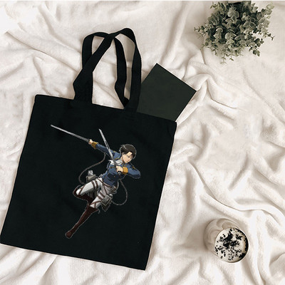 Velika torba Ženska torba Torbe za kupnju Attack on Titan Canvas Shopper Modni pokloni od tkanine za učiteljice Dizajnerske torbice