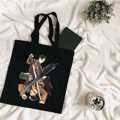 Velika torba Ženska torba Torbe za kupnju Attack on Titan Canvas Shopper Modni pokloni od tkanine za učiteljice Dizajnerske torbice