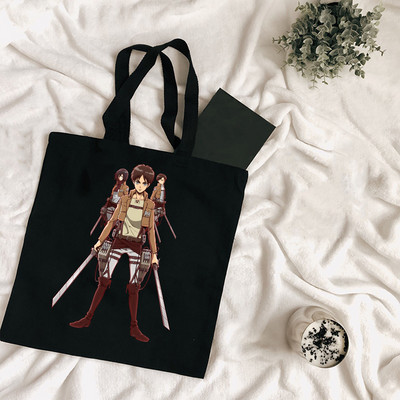 Velika torba Ženska torba Torbe za kupnju Attack on Titan Canvas Shopper Modni pokloni od tkanine za učiteljice Dizajnerske torbice